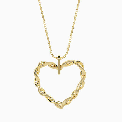 Twisted Heart Outline Pendant
