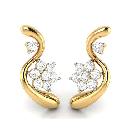 Swirl Floral Cluster Earrings