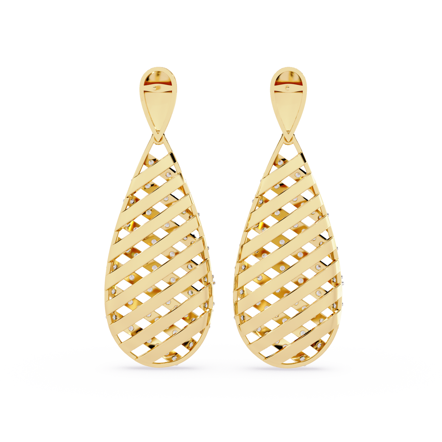 Lattice Teardrop Drop Earrings