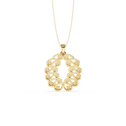 Leaf Wreath Diamond Pendant
