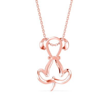 Swirl Ribbon Bow Pendant