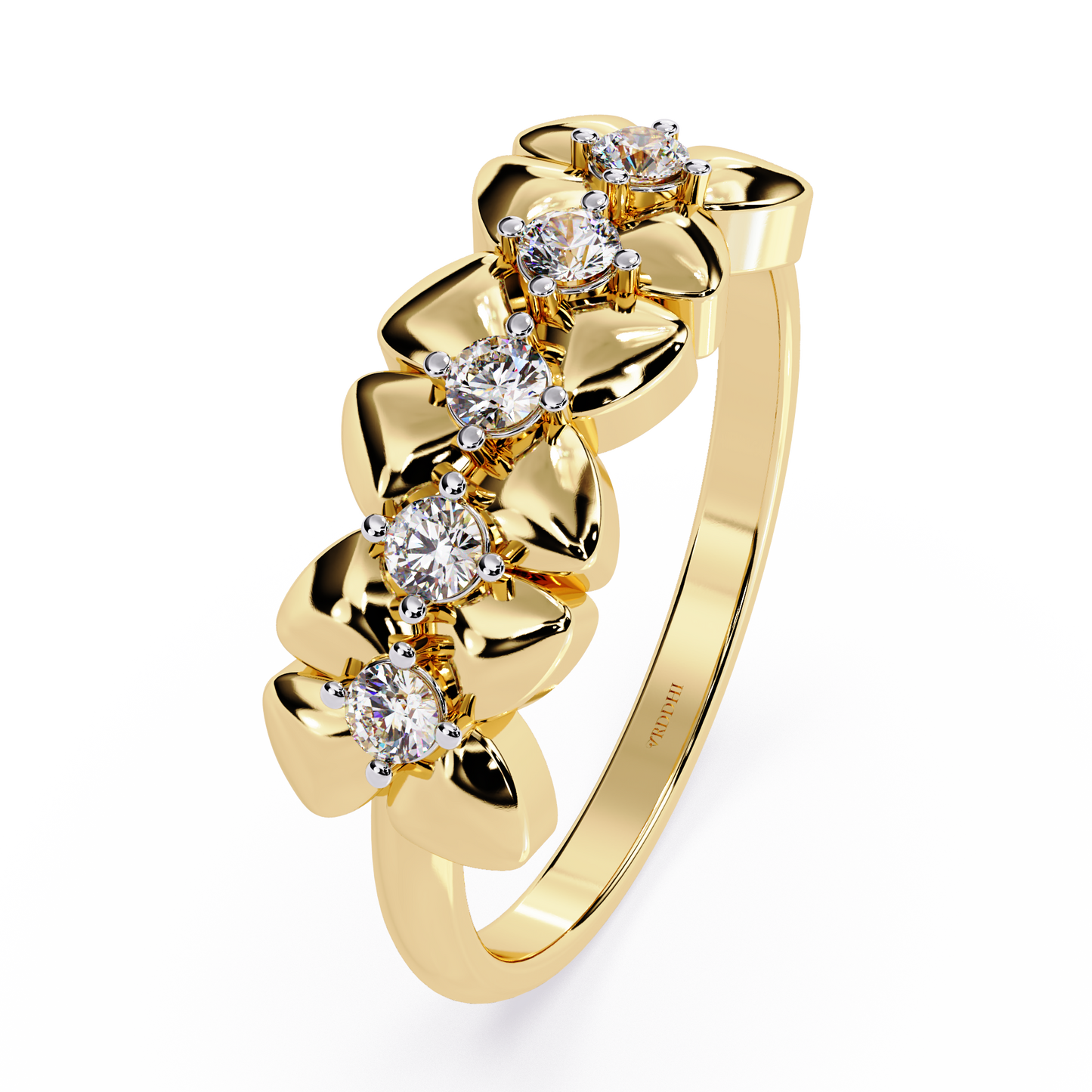 Cascading Blossom Vine Ring
