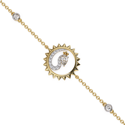 Sunburst Station Chain Bracelet