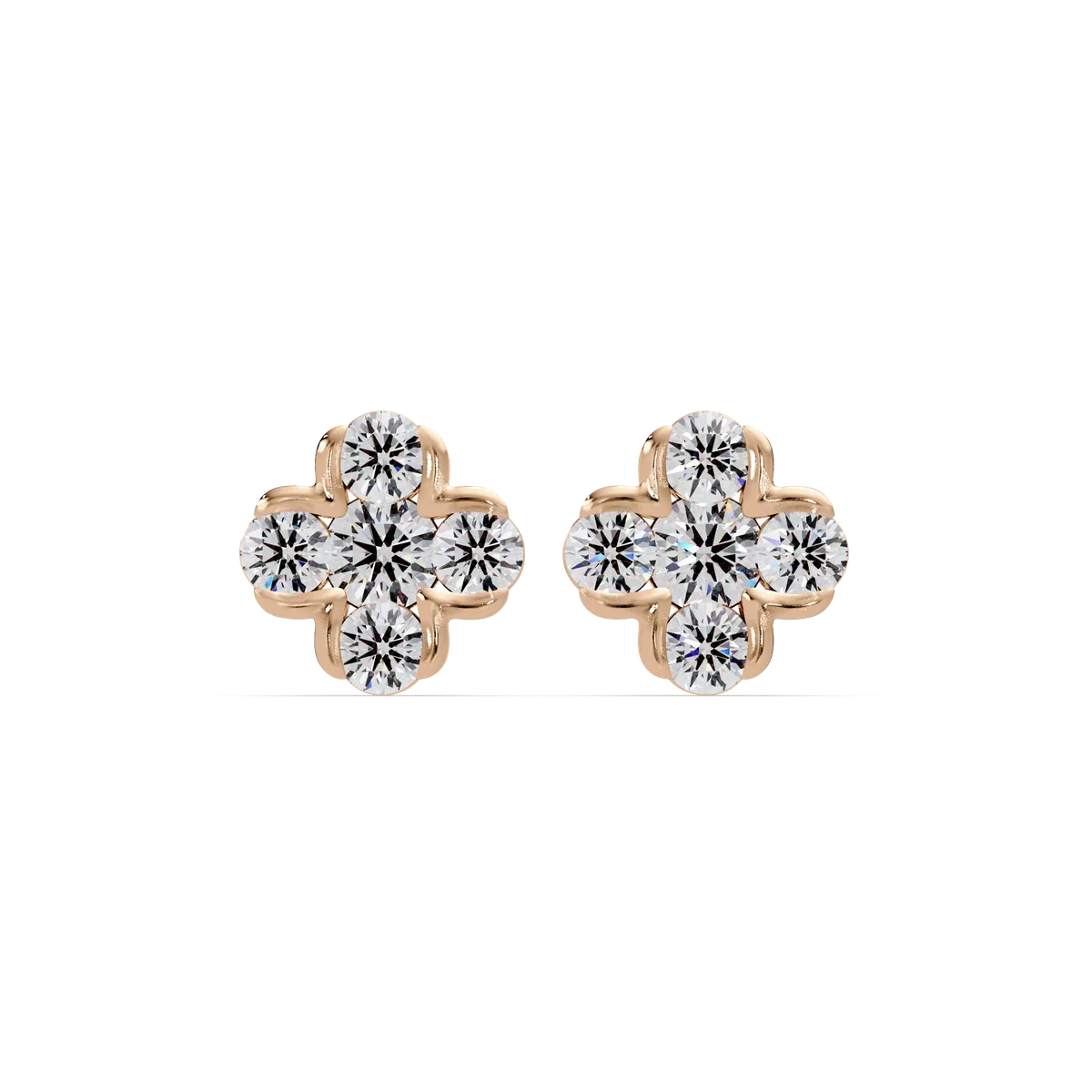 Blossoming Quatrefoil Cluster Earrings - Origine Diamonds lab-grown diamond jewellery