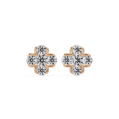 Blossoming Quatrefoil Cluster Earrings - Origine Diamonds lab-grown diamond jewellery