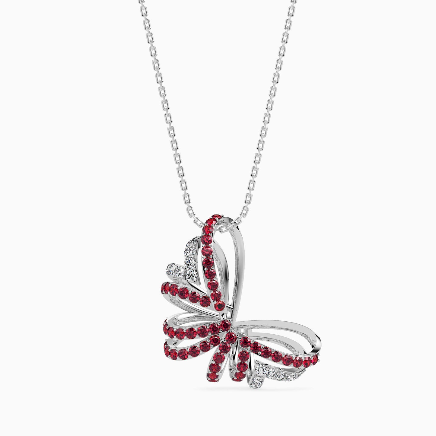 Ruby Butterfly Pendant