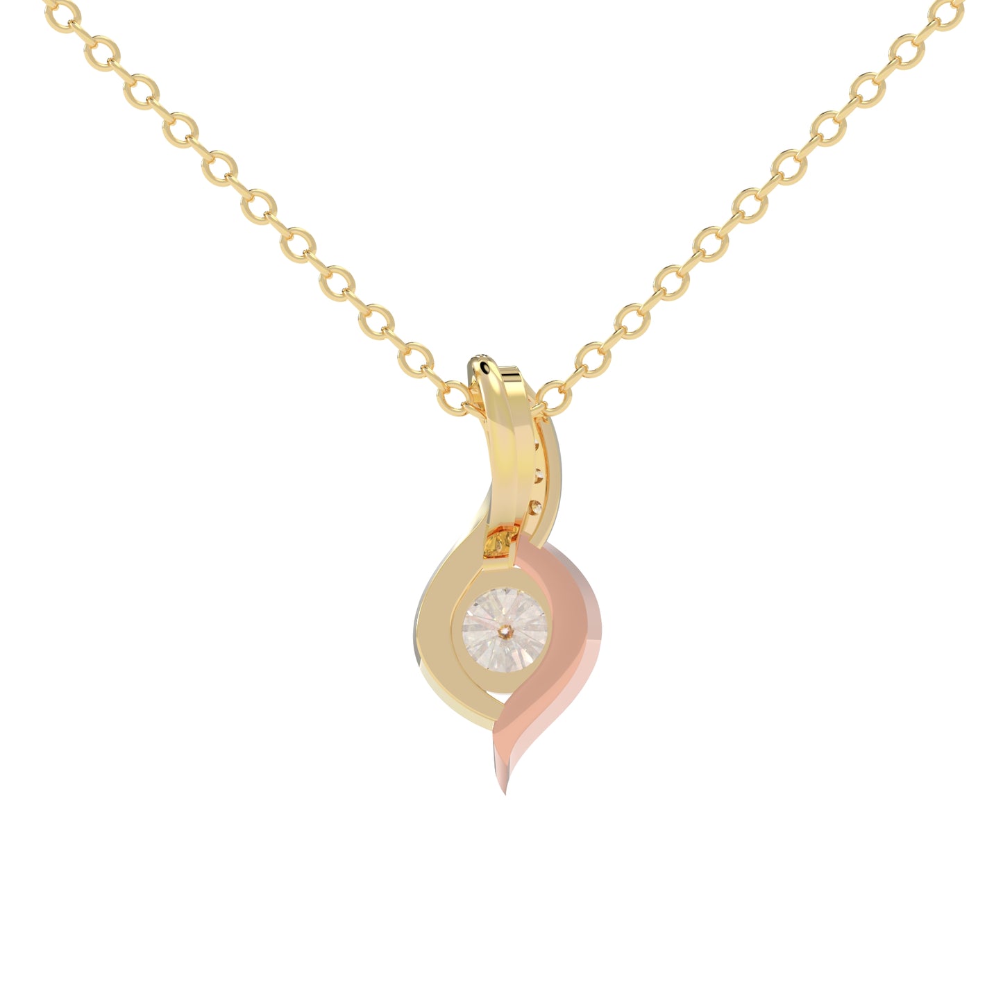 Twist Ribbon Solitaire Pendant