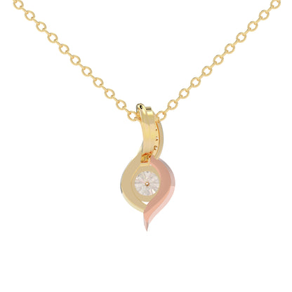 Twist Ribbon Solitaire Pendant
