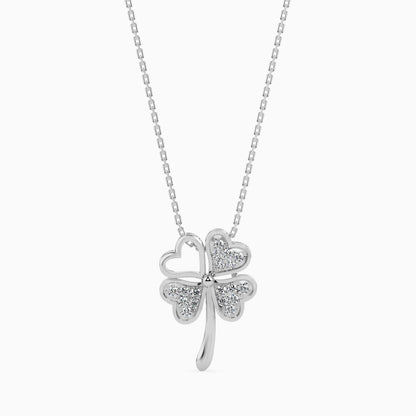 Lucky Clover Solitaire Pendant