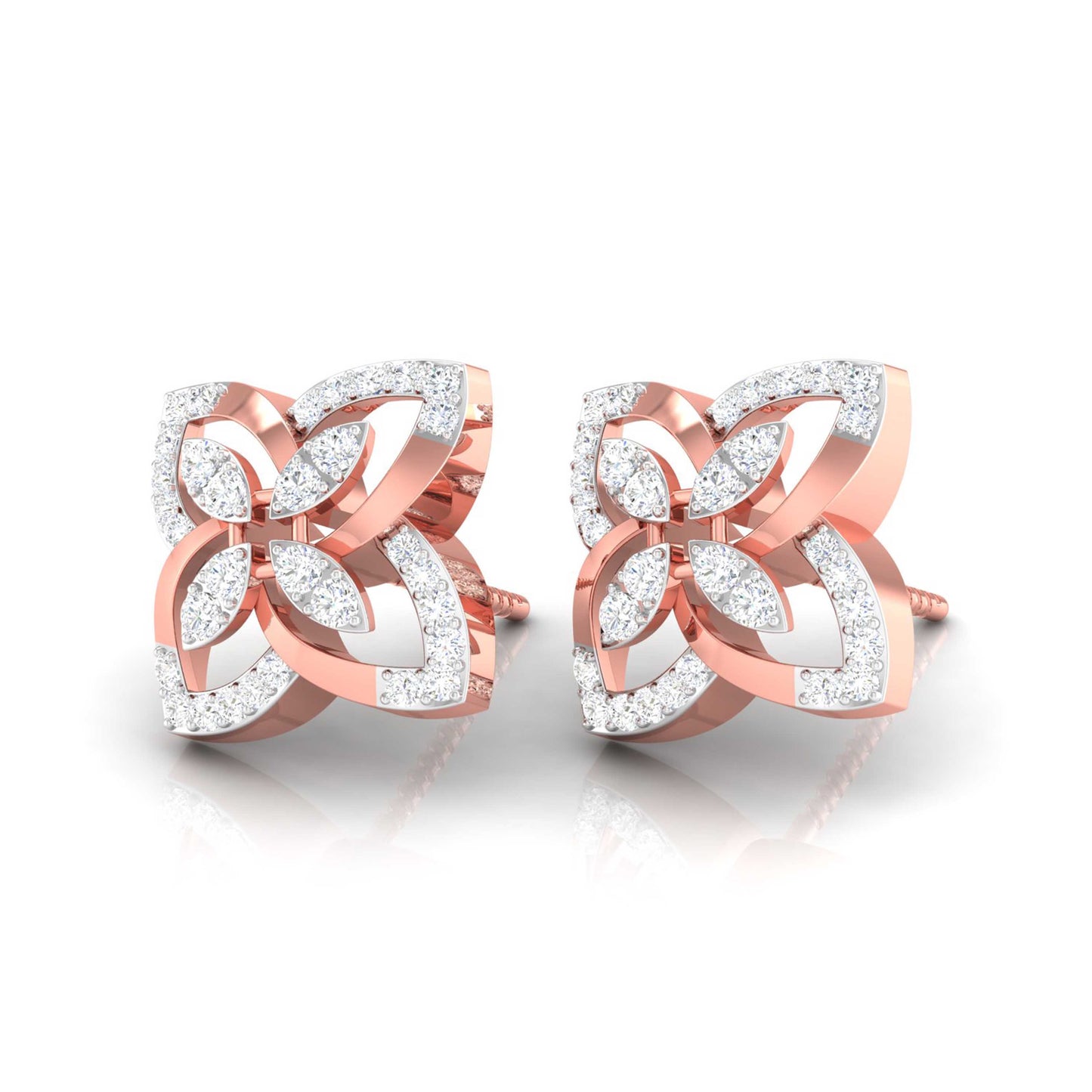 Open Quatrefoil Diamond Earrings