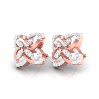 Open Quatrefoil Diamond Earrings