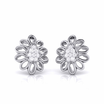 Pear Blossom Diamond Earrings