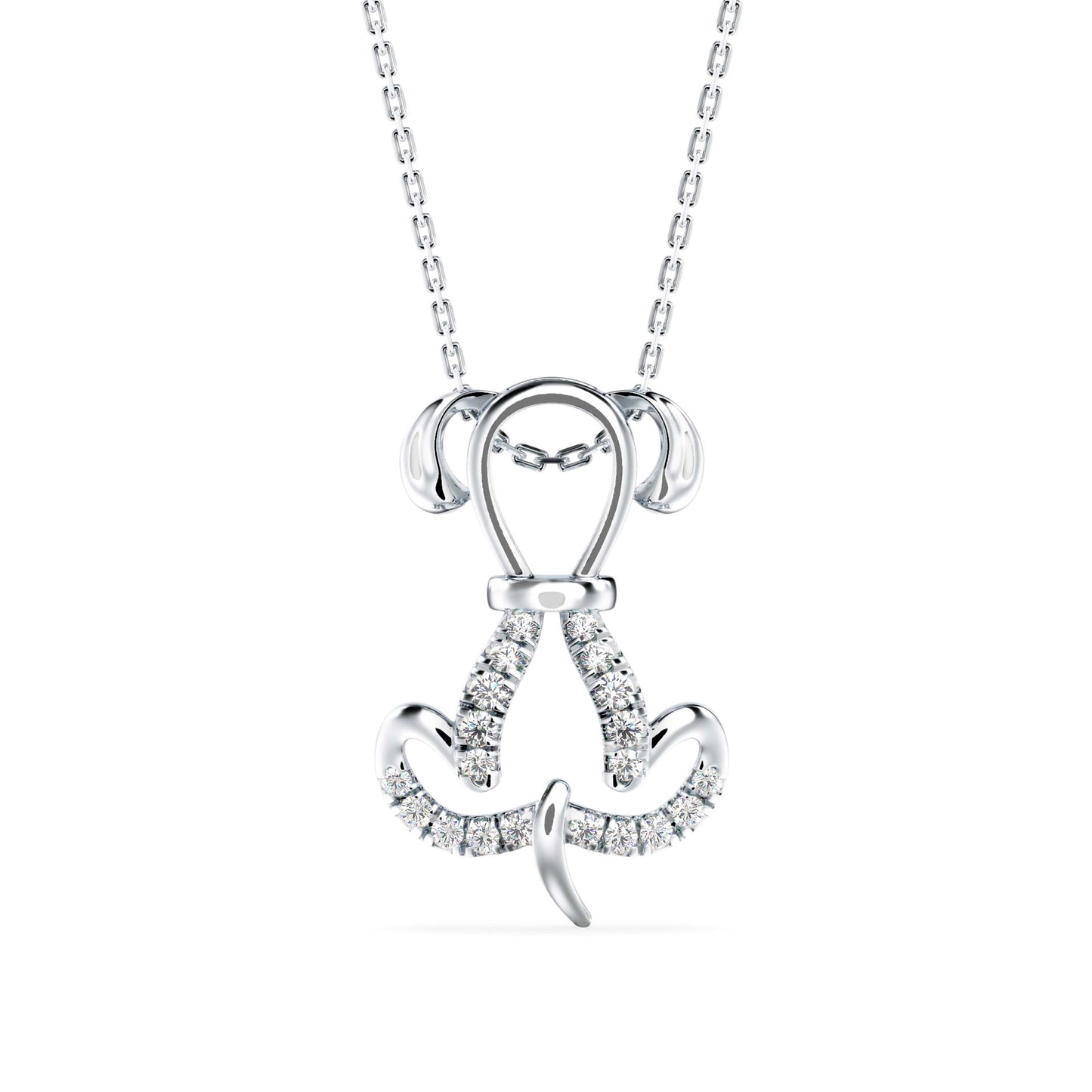 Swirl Ribbon Bow Pendant