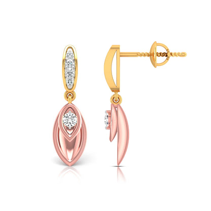 Marquise Fluted Drop Earrings