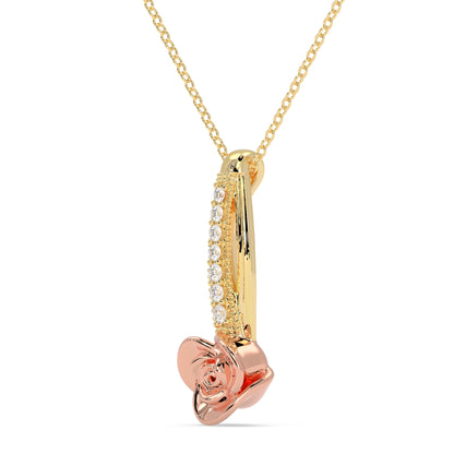 Rose Drop Diamond Pendant
