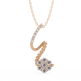 Swirl Blossom Drop Pendant