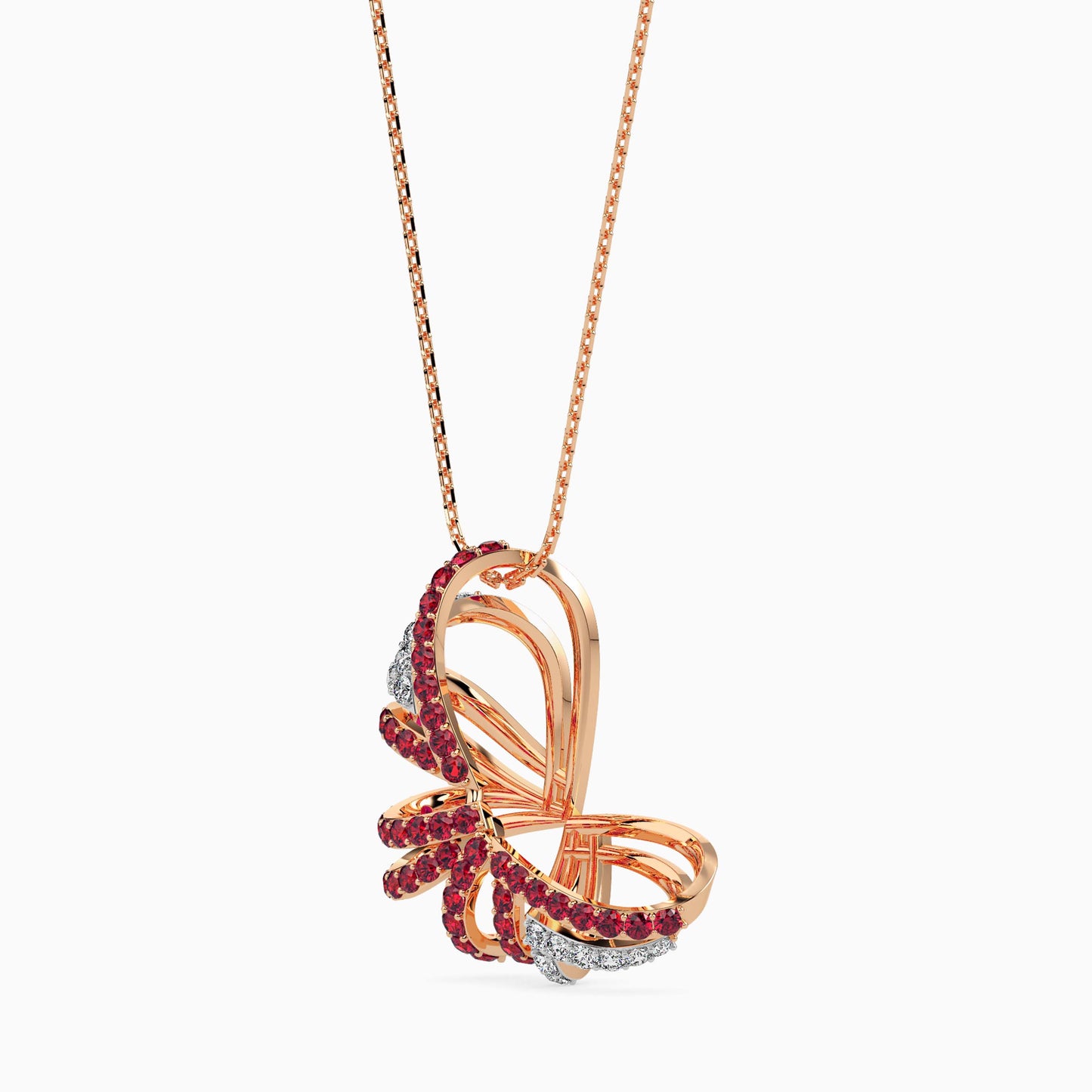 Ruby Butterfly Pendant
