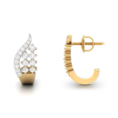 Feathered Wing Diamond Earrings