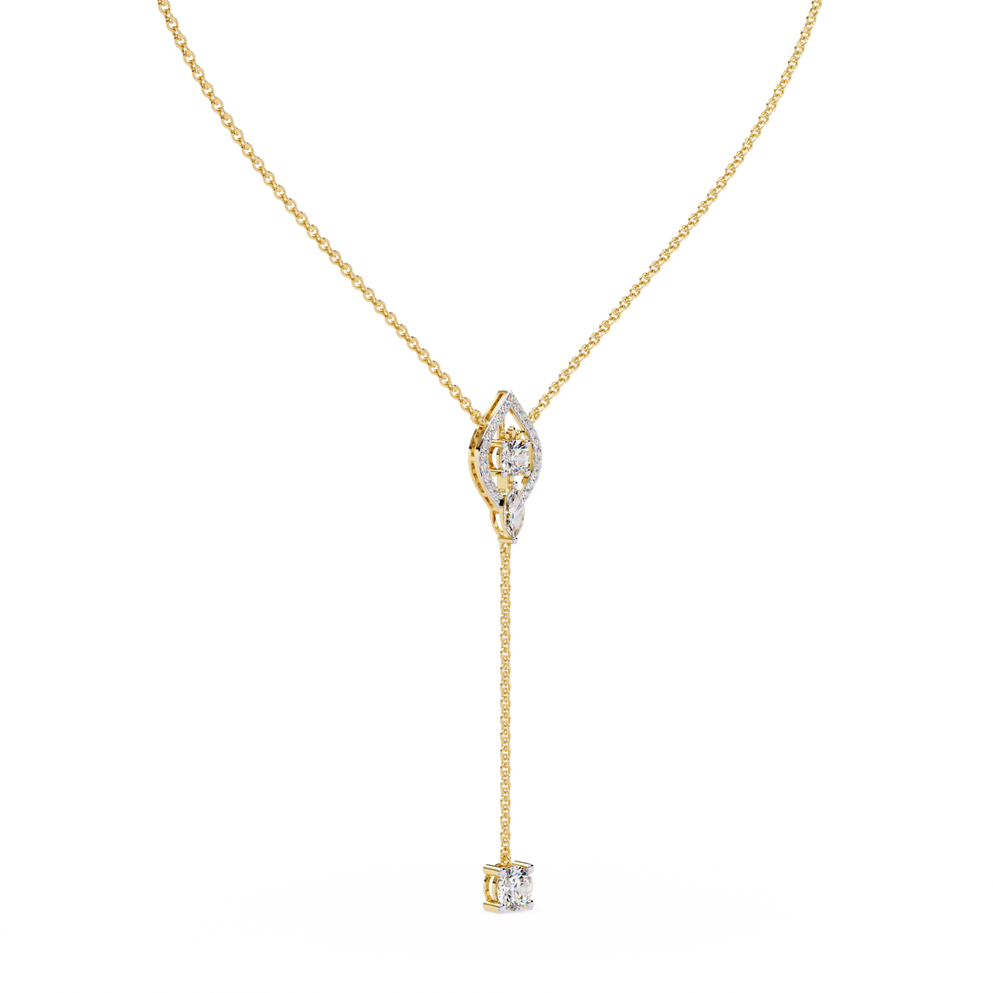 Marquise Lariat Drop Necklace