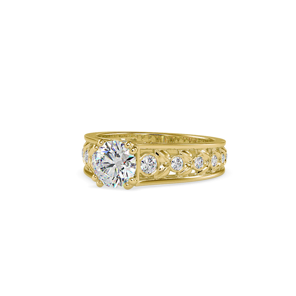 Vintage Filigree Solitaire Ring