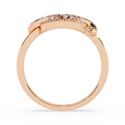 Roped Halo Blossom Ring