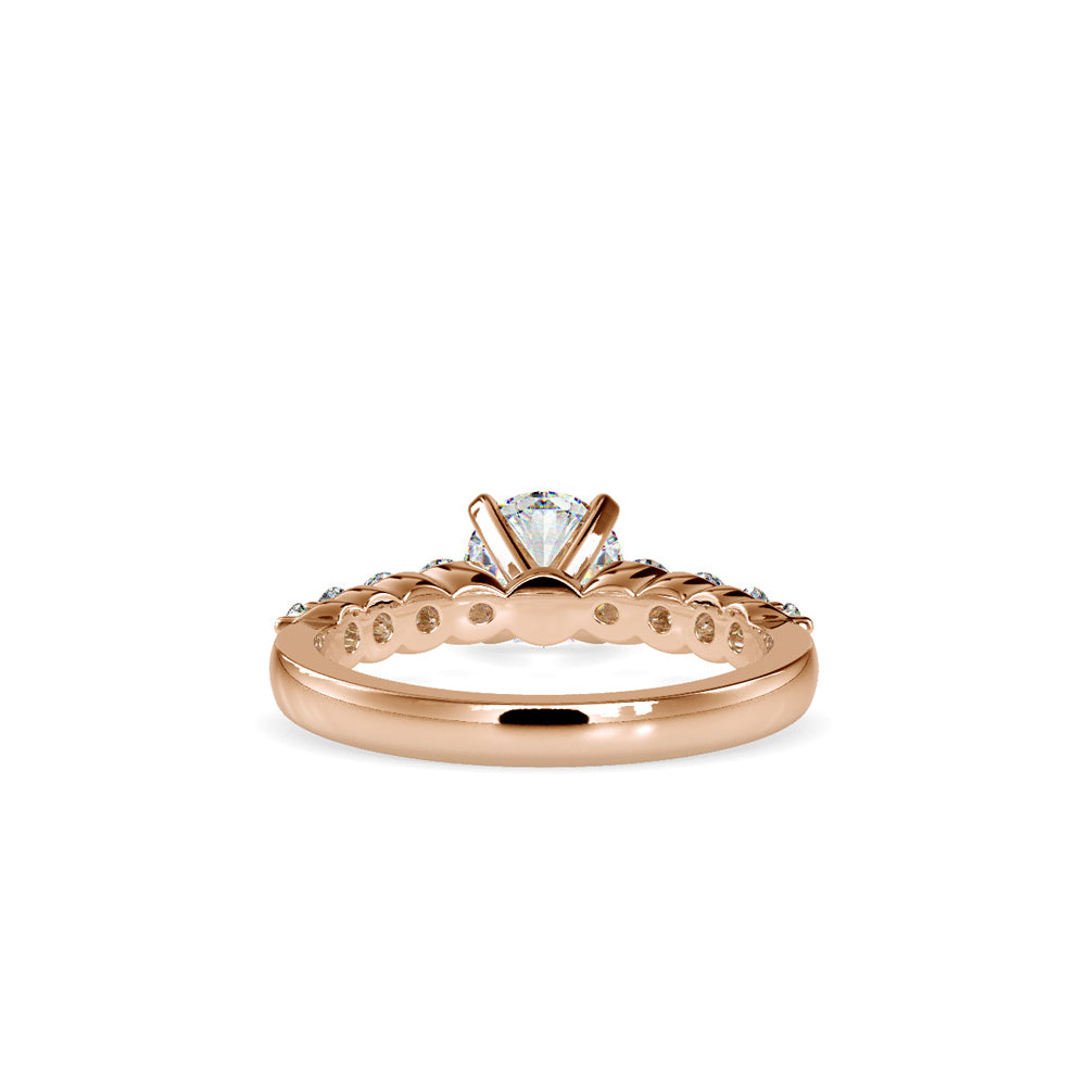 Graduated Accent Solitaire Ring