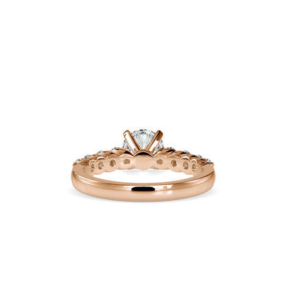 Graduated Accent Solitaire Ring