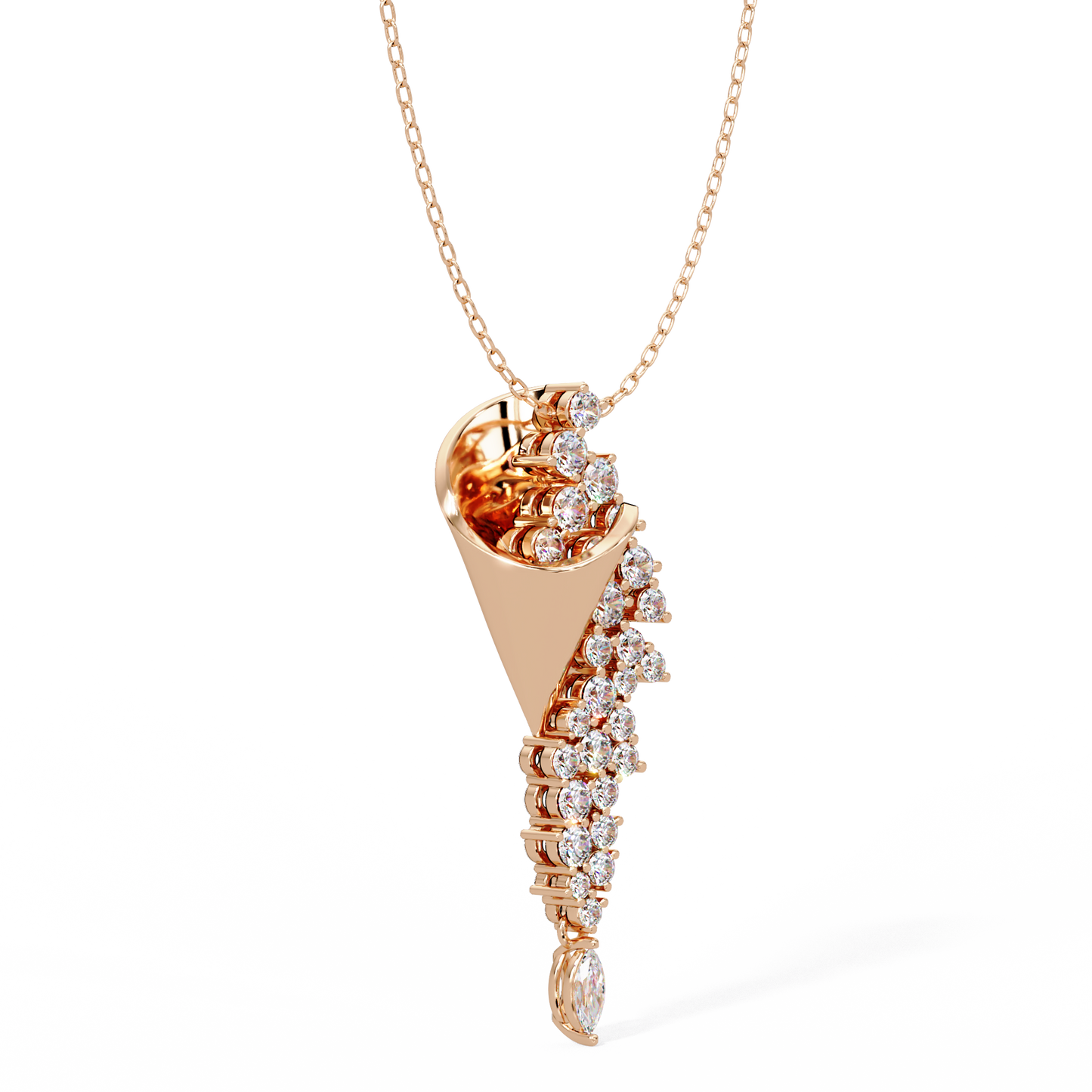Cornet Diamond Spray Pendant - Origine Diamonds lab-grown diamond jewellery