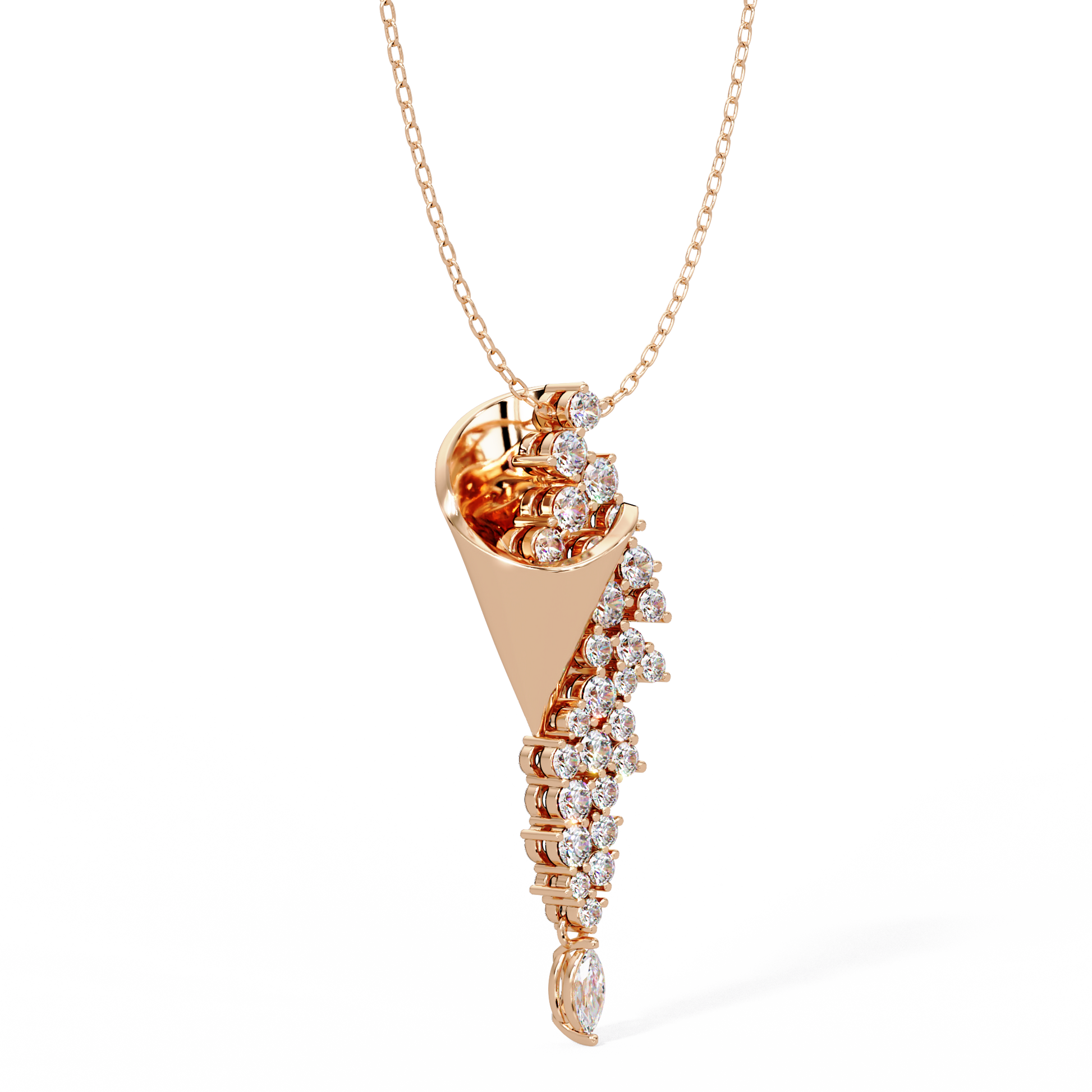 Cornet Diamond Spray Pendant - Origine Diamonds lab-grown diamond jewellery