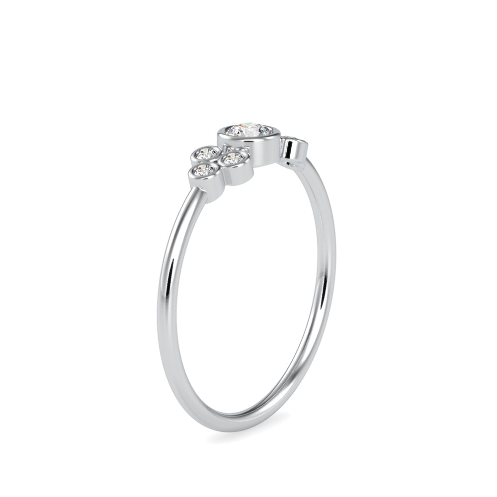 Scattered Bezel Cluster Ring