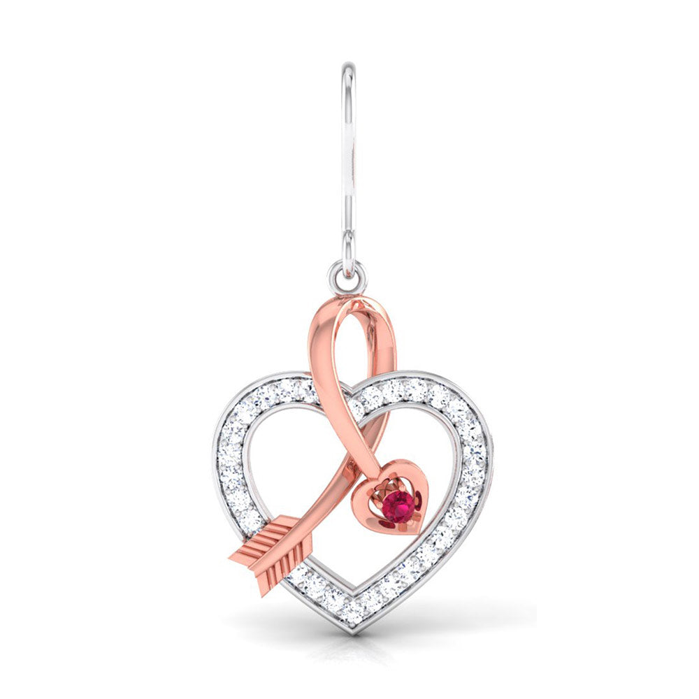 Cupid Heart Arrow Earrings - Origine Diamonds lab-grown diamond jewellery