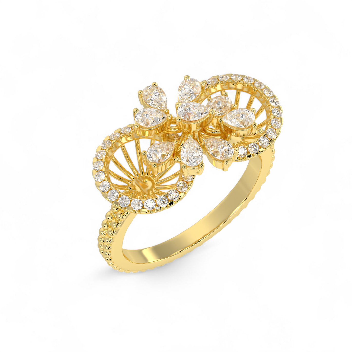 Butterfly Cluster Diamond Ring - Origine Diamonds lab-grown diamond jewellery