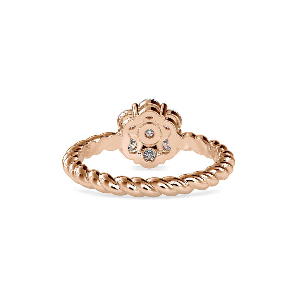 Rope Blossom Cluster Ring