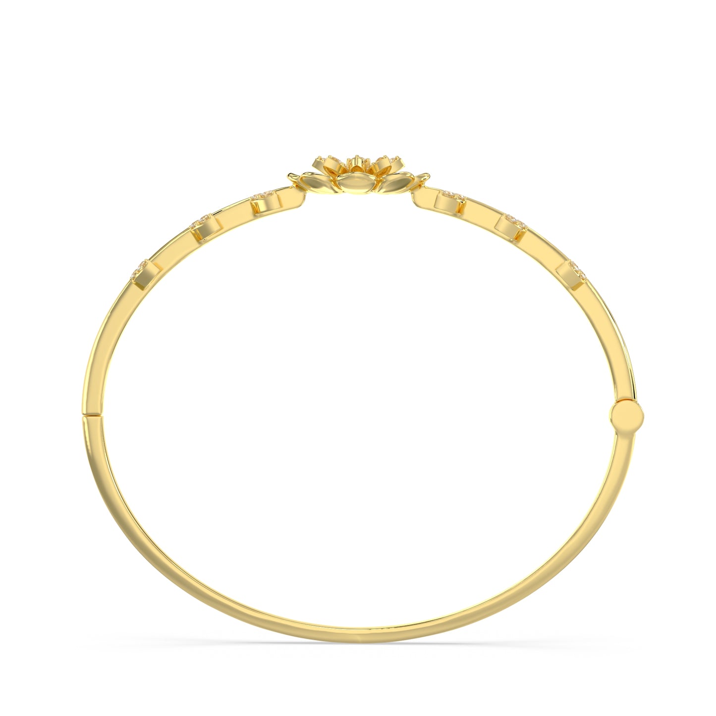 Floral Vine Diamond Bangle