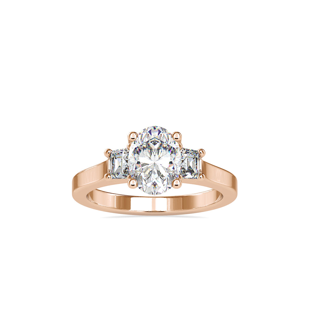 Oval Three-Stone Diamond Ring - Origine Diamonds lab-grown diamond jewellery