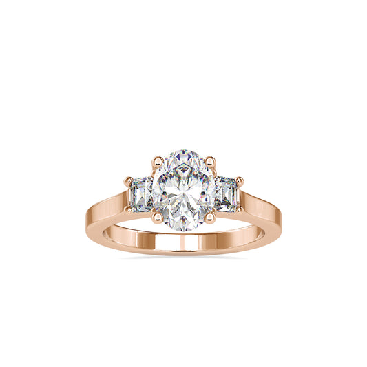Oval Three-Stone Diamond Ring - Origine Diamonds lab-grown diamond jewellery