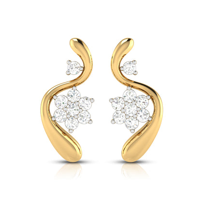 Swirl Floral Cluster Earrings