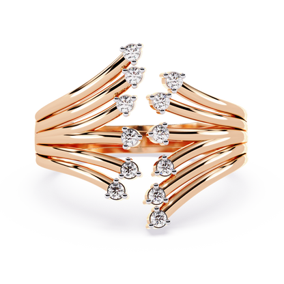 Scattered Multi-Row Ring - Origine Diamonds lab-grown diamond jewellery