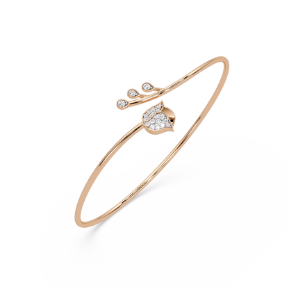 Heart Tip Beaded Cuff Bracelet