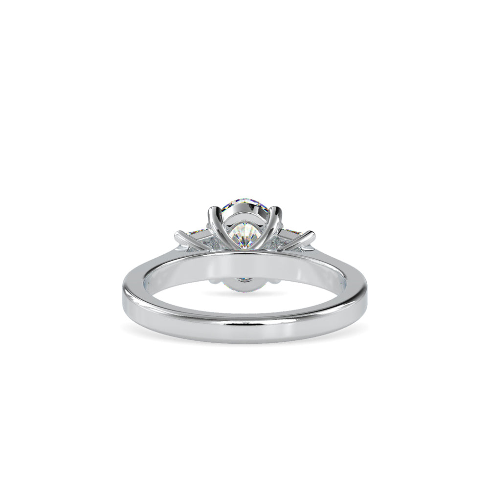 Oval Three-Stone Diamond Ring