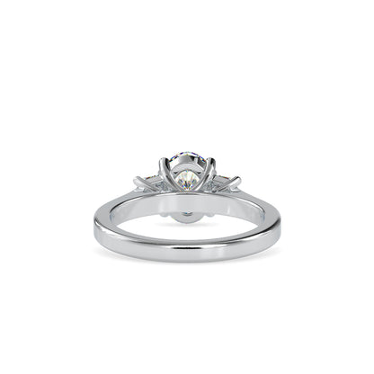 Oval Three-Stone Diamond Ring