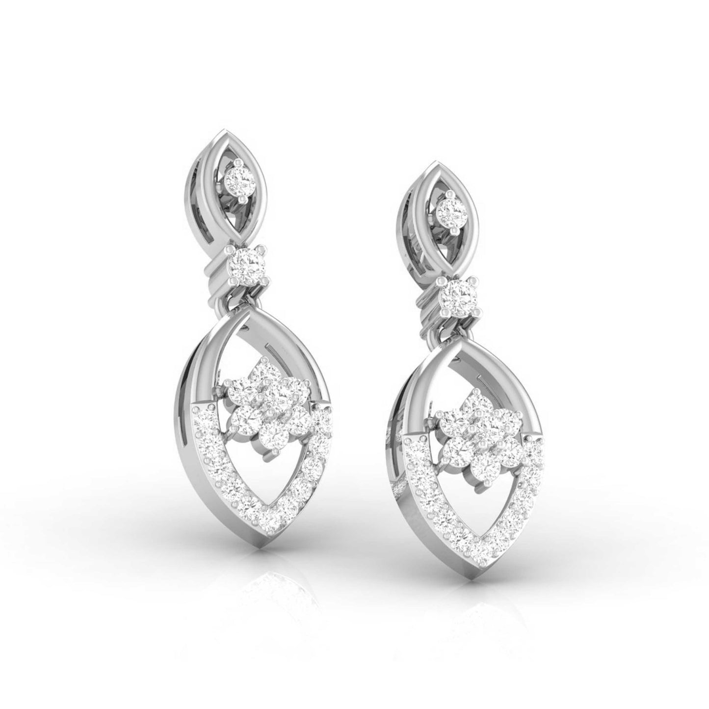 Marquise Frame Drop Earrings