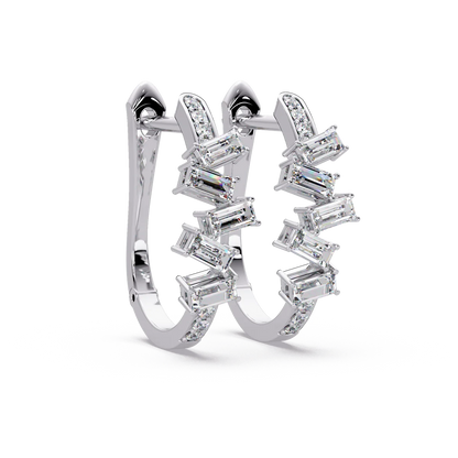 Scattered Baguette Confetti Earrings - Origine Diamonds lab-grown diamond jewellery