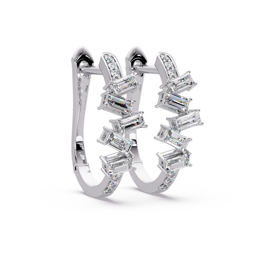 Scattered Baguette Confetti Earrings - Origine Diamonds lab-grown diamond jewellery