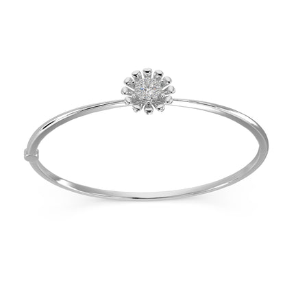 Single Blossom Diamond Bangle