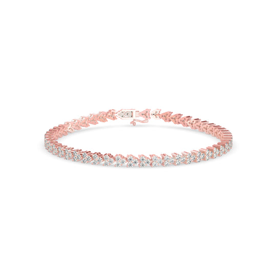 Petal Tennis Diamond Bracelet