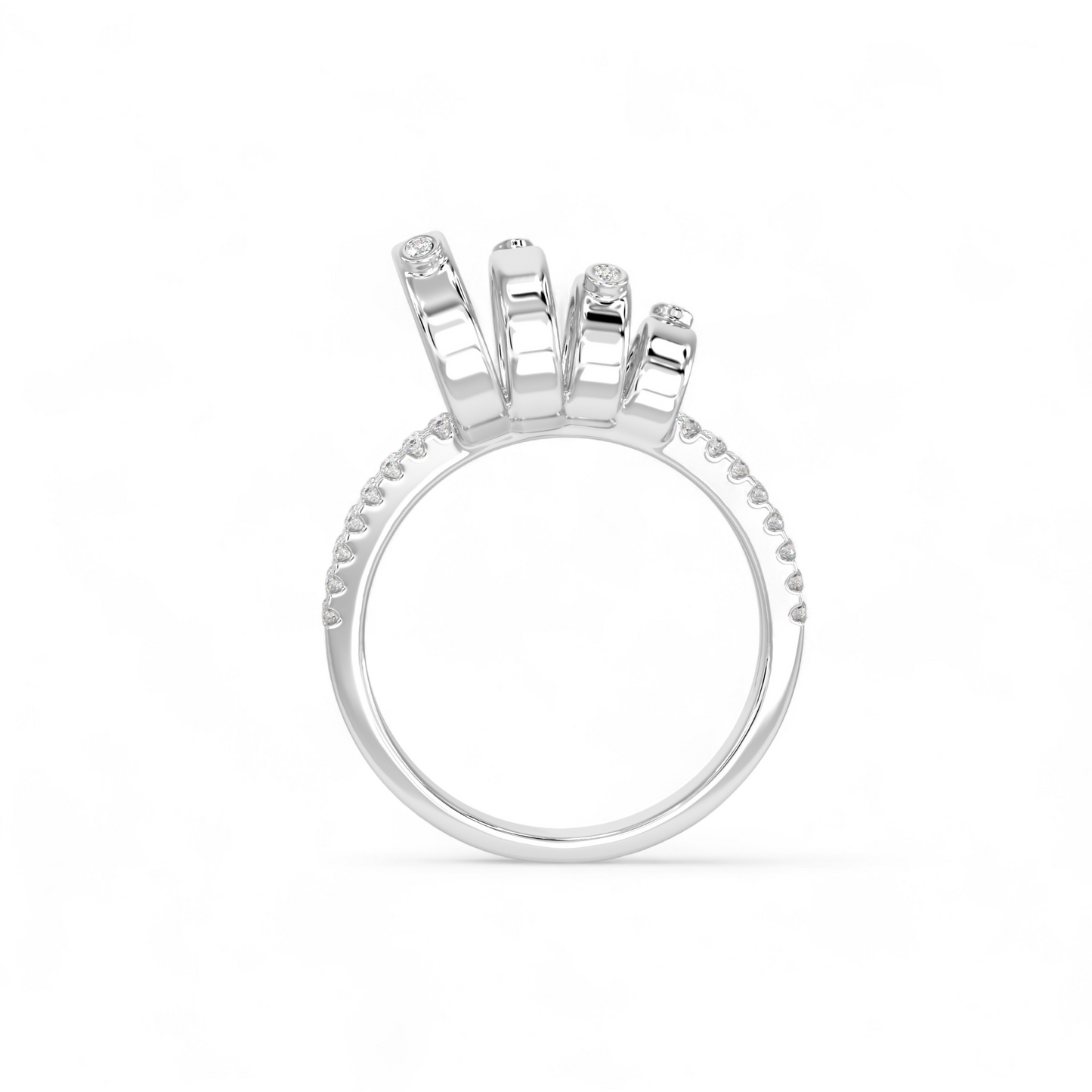 Coiled Swirl Diamond Ring