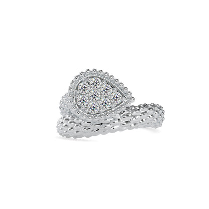 Beaded Bypass Cluster Ring