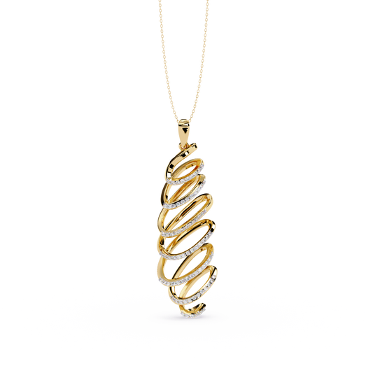 Spiral Cage Diamond Pendant - Origine Diamonds lab-grown diamond jewellery