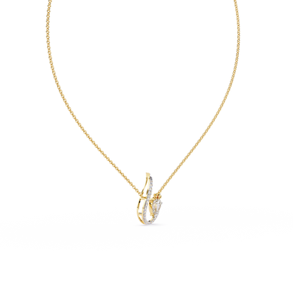 Swirl Charm Diamond Necklace